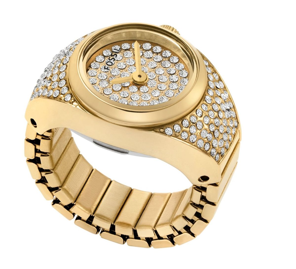 Fossil 2 hand Gold ring watch ES5392