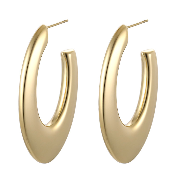 Lykka Trend gold-plated steel earrings 32mm
