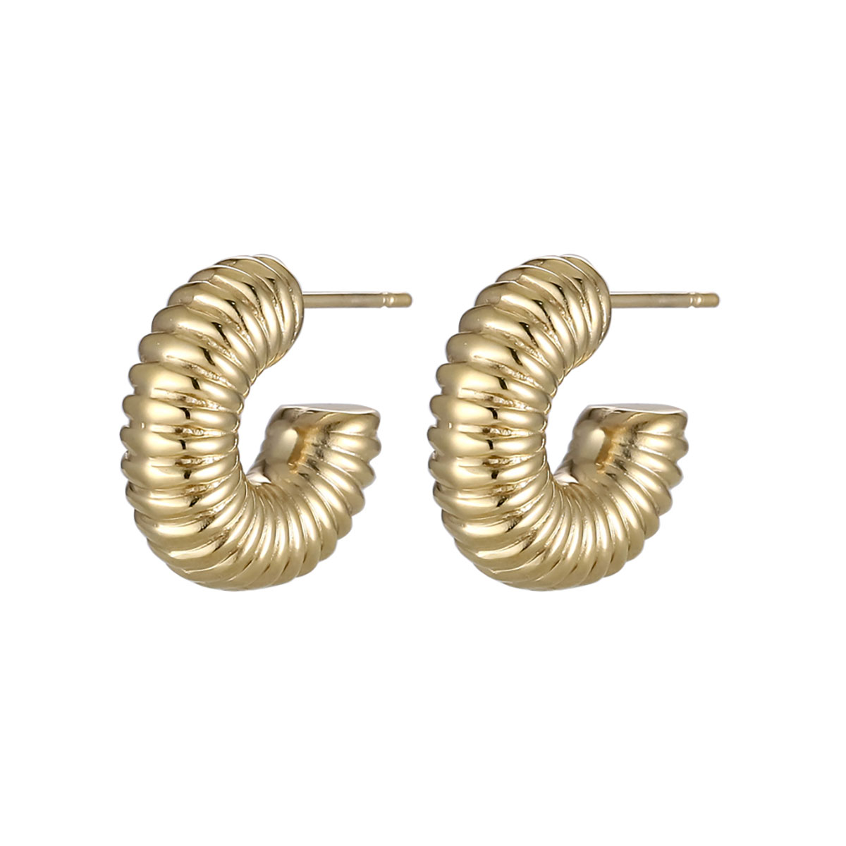 Lykka Strong goldplated steel earrings 17.5mm