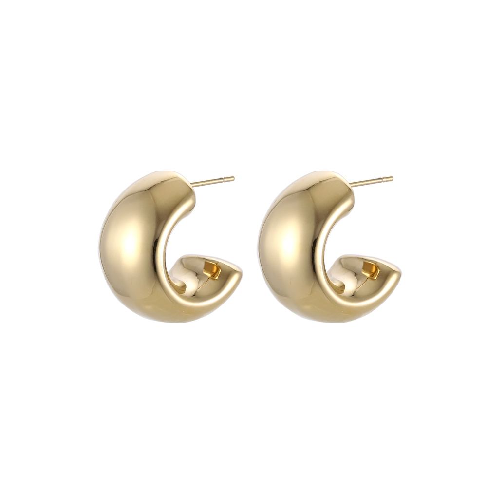 Lykka Trend gold-plated hoop earrings steel 22mm