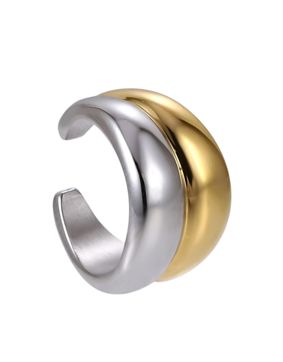 Lykken Trend two-tone ear cuff steel earrings 11 mm