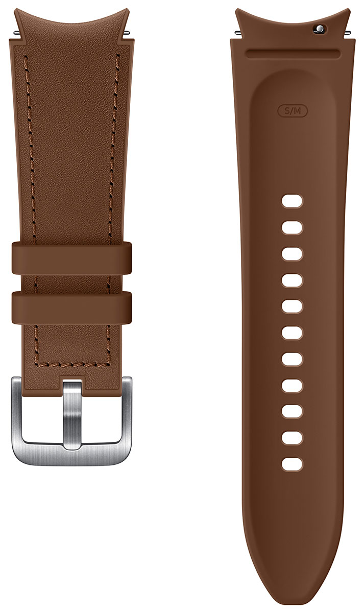 Samsung Galaxy Watch5 Watch4 Leather Strap Brown 20 mm Size M/L