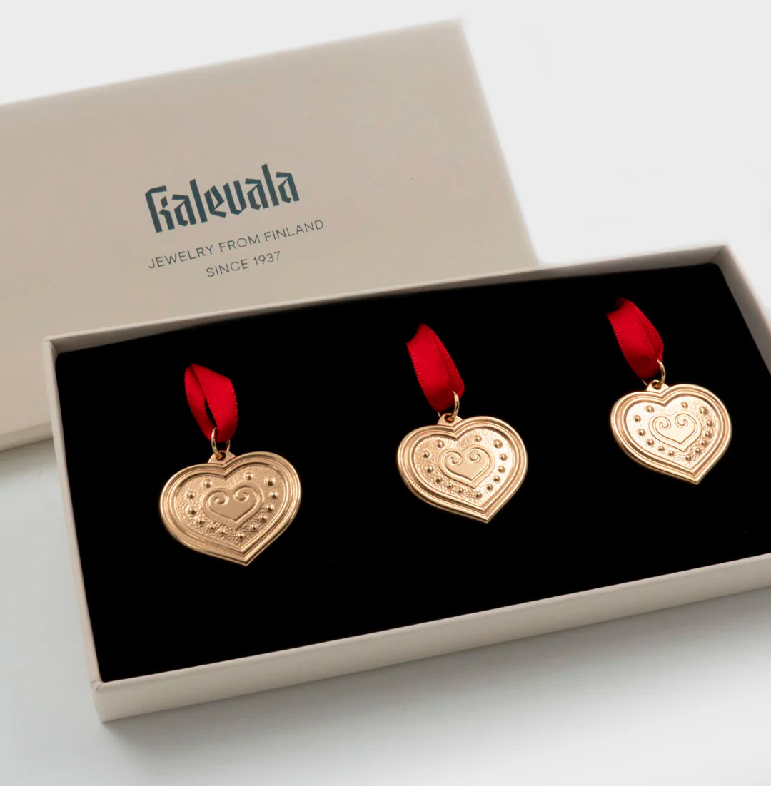 Kalevala Euran Sydän 3-piece Christmas decoration set 39109520