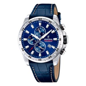 Festina Cronografo Timeless Chronograph – Quadrante Bianco E Cinturino Marrone – Eleganza Sportiva