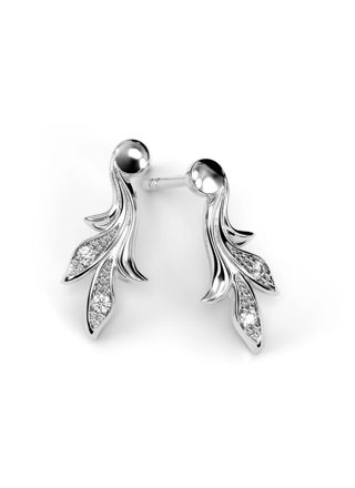 Festive Feeniks diamond earrings white gold 707-004K-VK