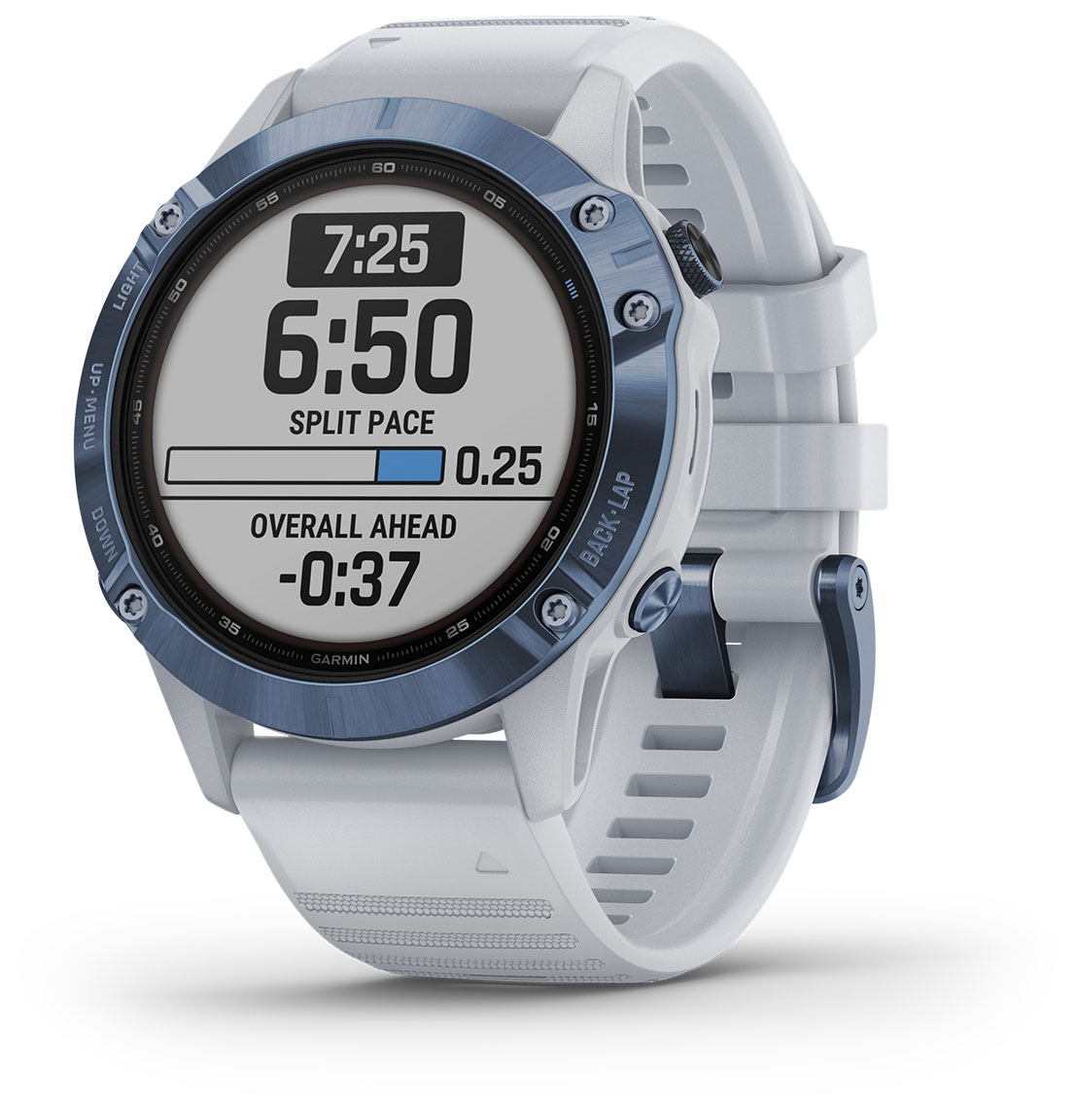 Garmin Fenix 6 Pro Solar Cobalt Blue with Whitestone Smart Watch 010 02410 19 watchesonline