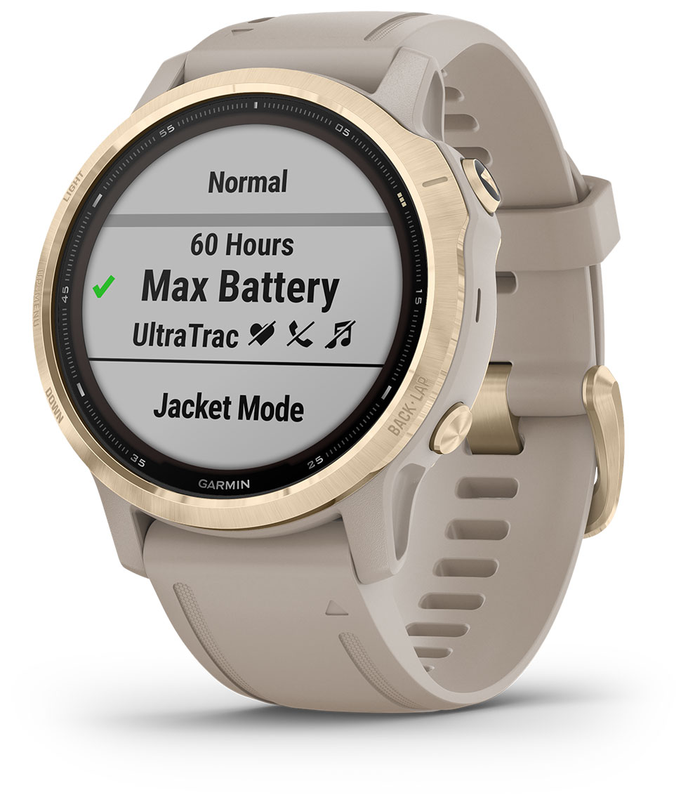 Garmin Fenix 6S Pro Solar Light Gold with Light Sand Smart Watch 010 02409 11 watchesonline