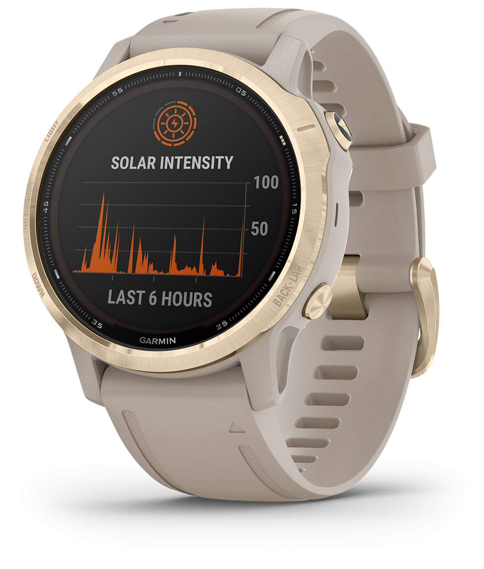 Garmin Fenix 6S Pro Solar Light Gold with Light Sand Smart Watch