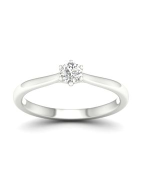 Lykken Elegance white gold solitaire ring 0.20 ct