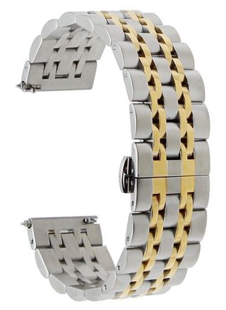 Tiera two-tone stainless Steel watch strap quick-release