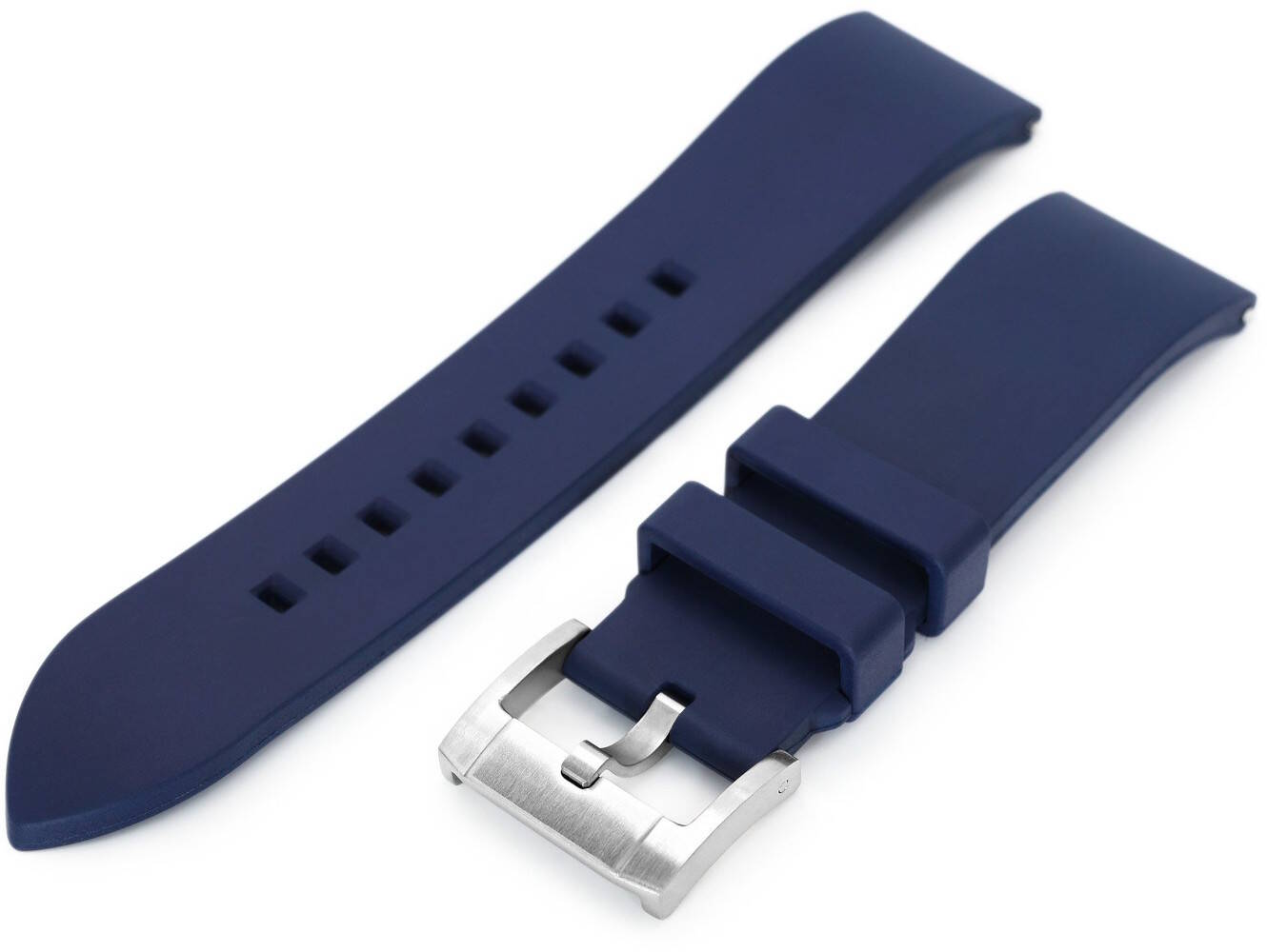 MiLTAT Straight End Navy Blue Rubber Strap FKM01B