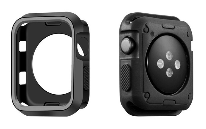 Apple Watch Silicone Case black/grey - 4 sizes
