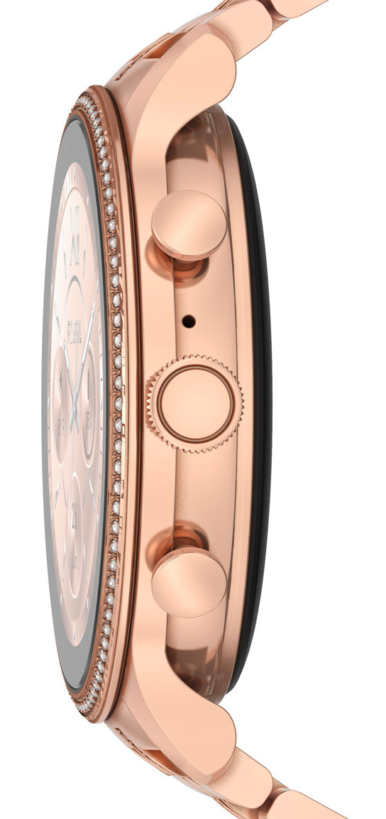Cameron Rose Gold Tone Stainless Steel Fossil Cameron Smartwatch