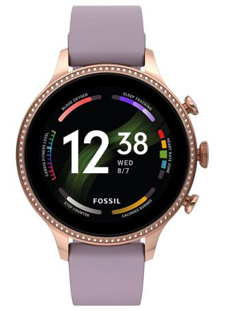 Fossil Gen 6 Smartwatch Purple Silicone 42 mm FTW6080