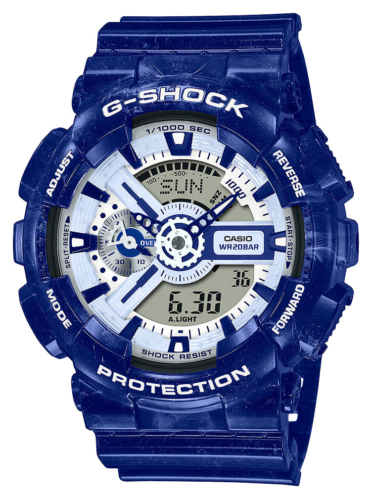 Casio G Shock Blue and White Pottery Limited Edition GA 110BWP