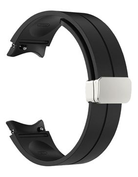 Tiera Samsung Galaxy Watch4 and Watch5 silicone watch strap black
