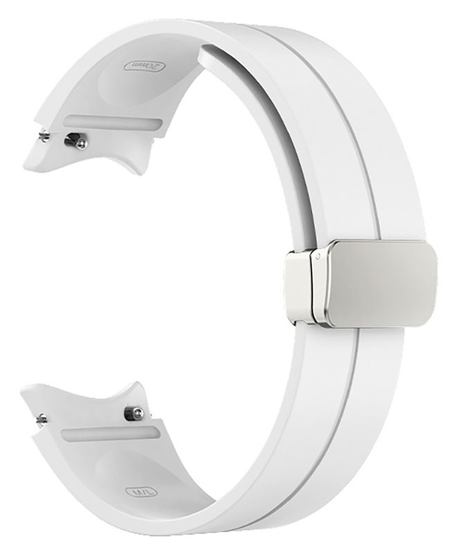 Tiera Samsung Galaxy Watch4 and Watch5 silicone watch strap white