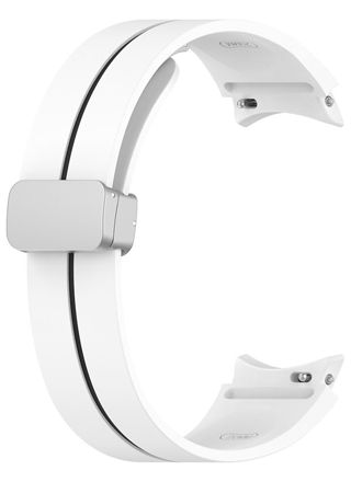Tiera Samsung Galaxy Watch4 and Watch5 silicone watch strap  white-black