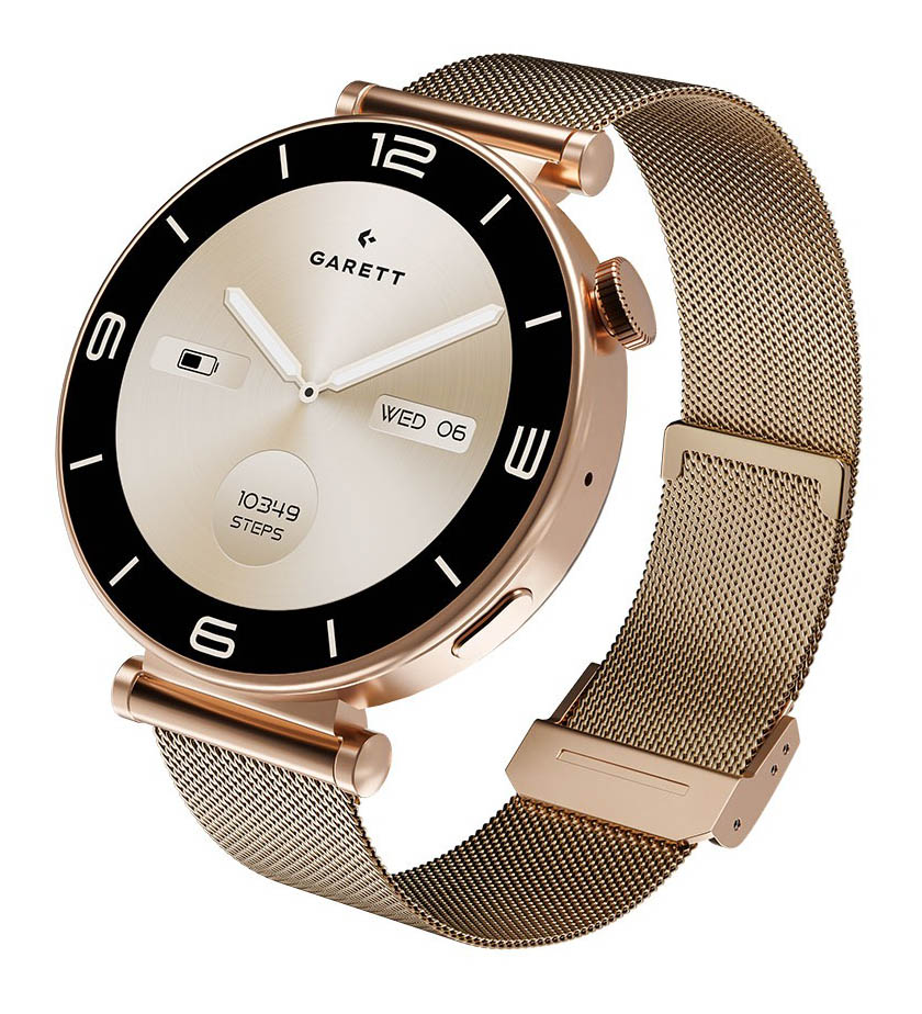 Garett Rose Gold Mesh smartwatch