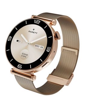 Garett Rose Gold Mesh smartwatch