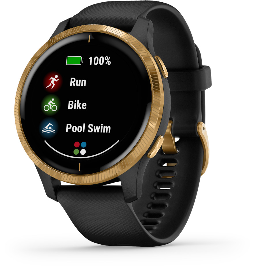 Garmin Venu Black Gold AMOLED GPS Smart Watch 010 02173 32