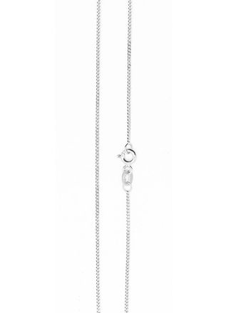 White gold Curb chain pendant necklace 1.1 mm VK-GD035