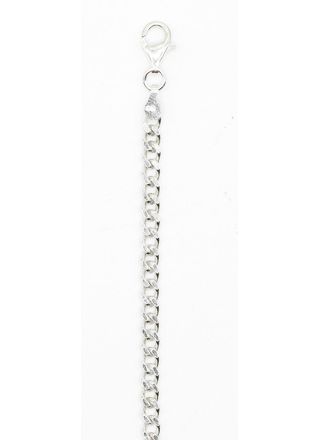 Silver Curb chain bracelet 4 mm 19 cm PANS120-19