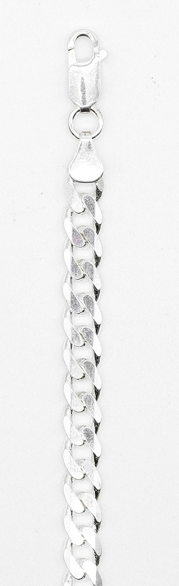 Silver Curb chain bracelet 6.5 mm PANS180