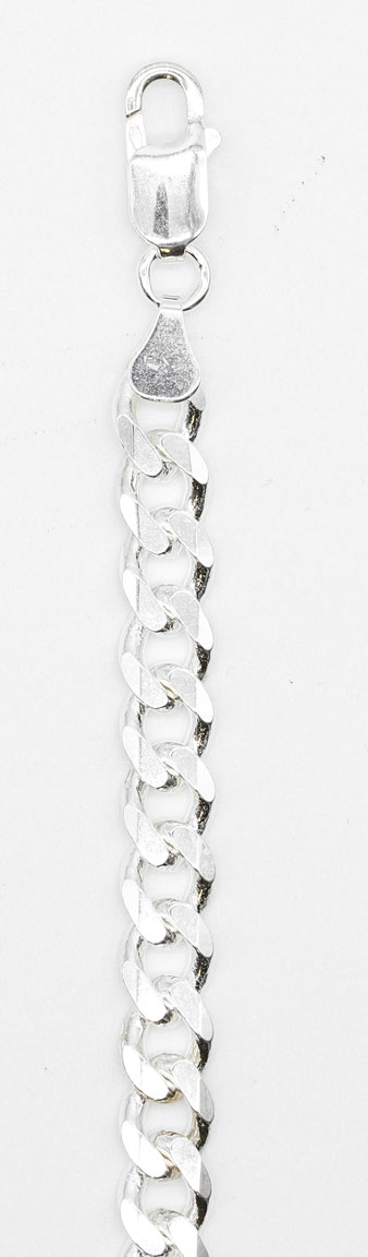 Silver Curb chain bracelet 7.5 mm 20 cm PANS200-20