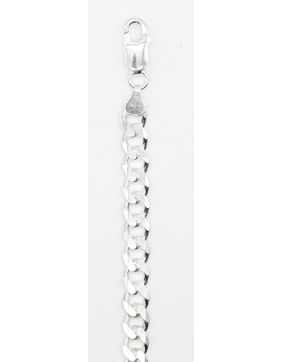 Silver Curb chain bracelet 7.5 mm 20 cm PANS200-20