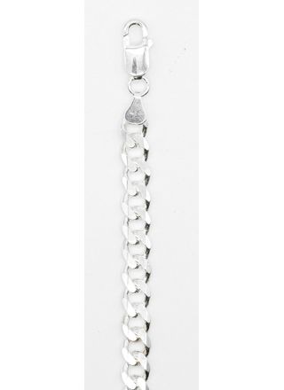 Silver Curb chain bracelet 7.5 mm 20 cm PANS200-20