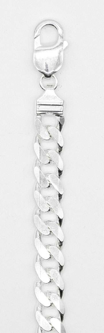 Silver Curb chain bracelet 9.2 mm 22 cm PANS250-22