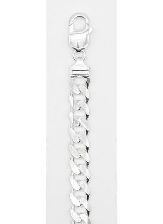 Silver Curb chain bracelet 9.2 mm 22 cm PANS250-22