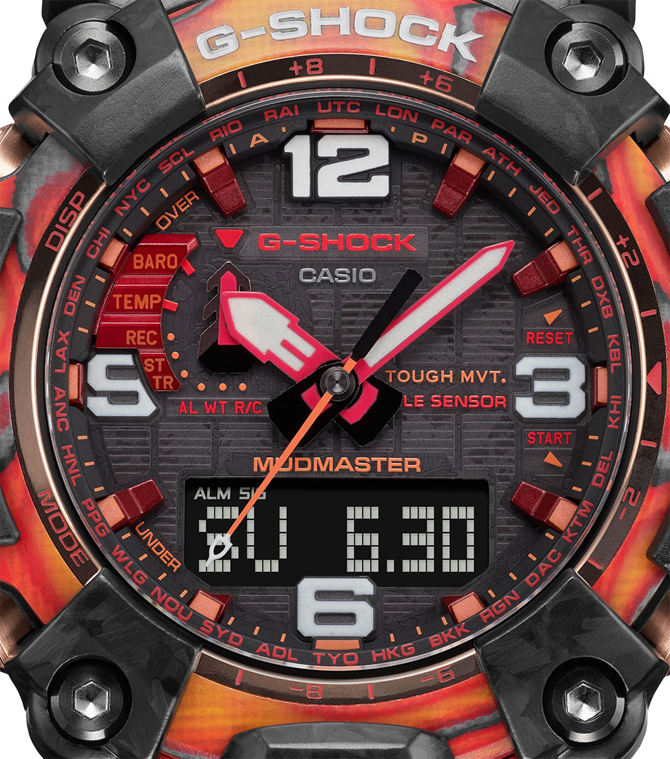 Casio G Shock Master of G Mudmaster 40th Anniversary Flame Red Limited Edition GWG 2040FR 1AER