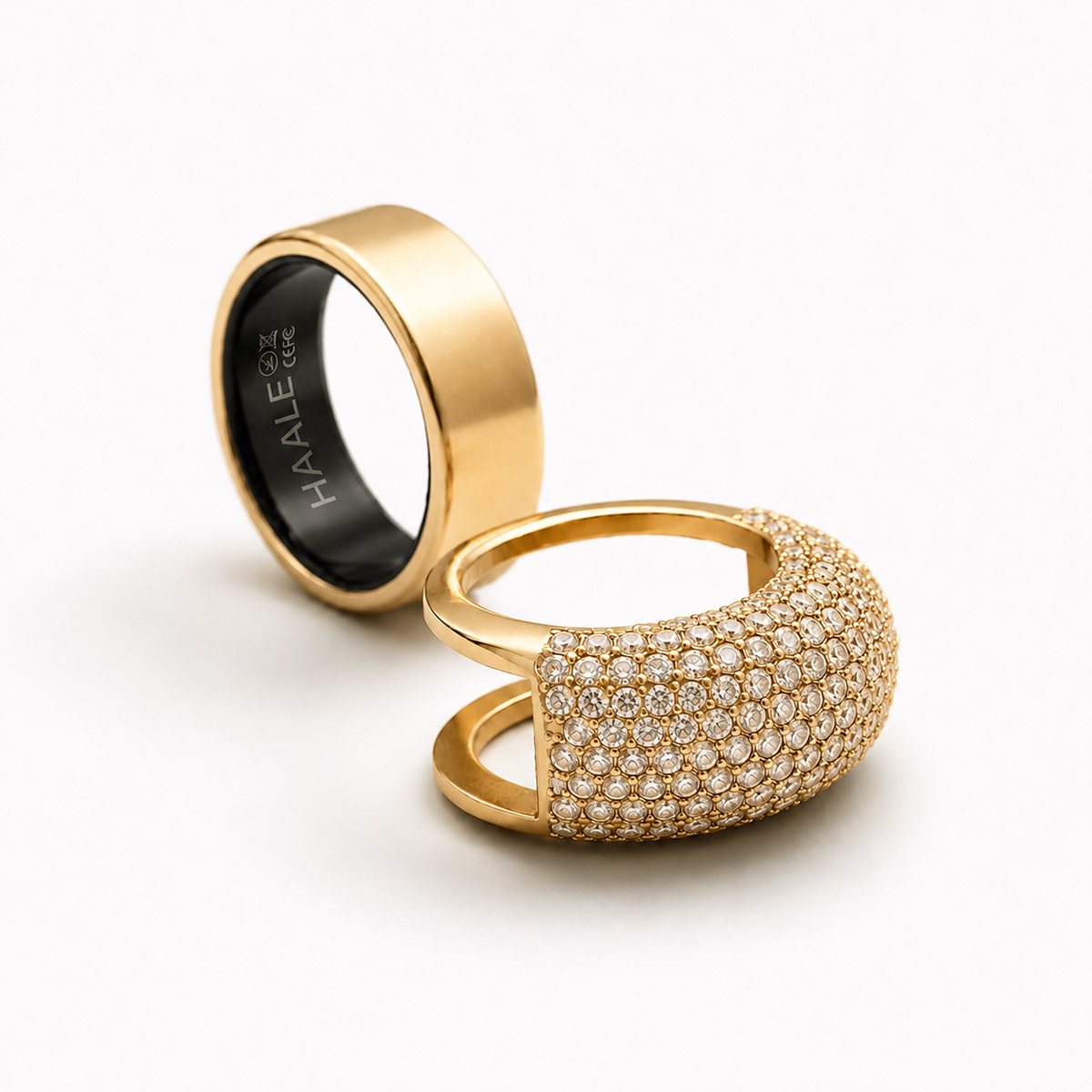 HAALE II Pavé ring cover gold