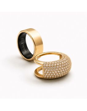 HAALE II Pavé ring cover gold