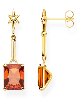 Thomas Sabo earrings orange stone with star H2115-971-8