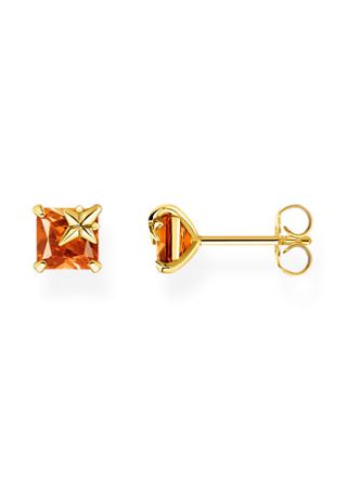 Thomas Sabo earrings orange stone with star H2116-472-8