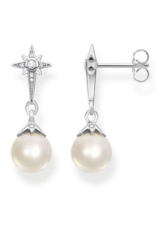 Thomas Sabo pearl star silver earrings H2118-167-14