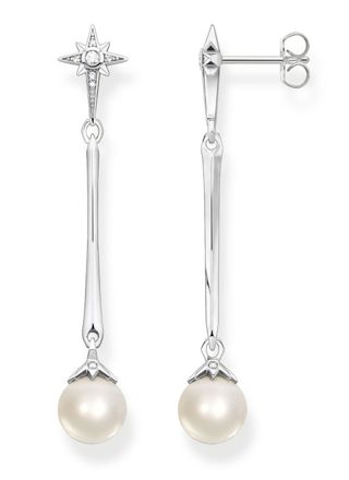 Thomas Sabo pearl star silver earrings H2119-167-14