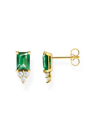 Thomas Sabo earrings green stone gold H2173-971-6