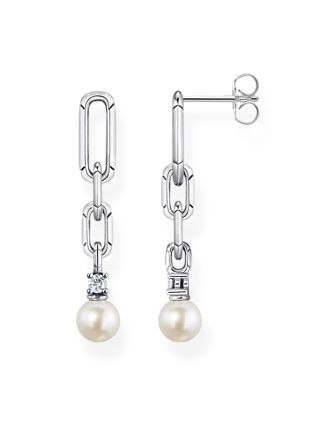 Thomas Sabo earrings links with pearl silver H2205-167-14