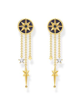 Thomas Sabo earrings Royalty star with stones gold H2224-963-7