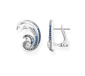 Thomas Sabo wave with blue stones earrings H2225-644-1