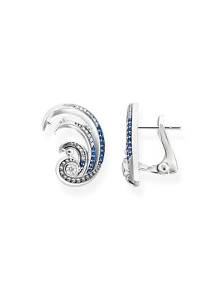 Thomas Sabo wave with blue stones earrings H2225-644-1