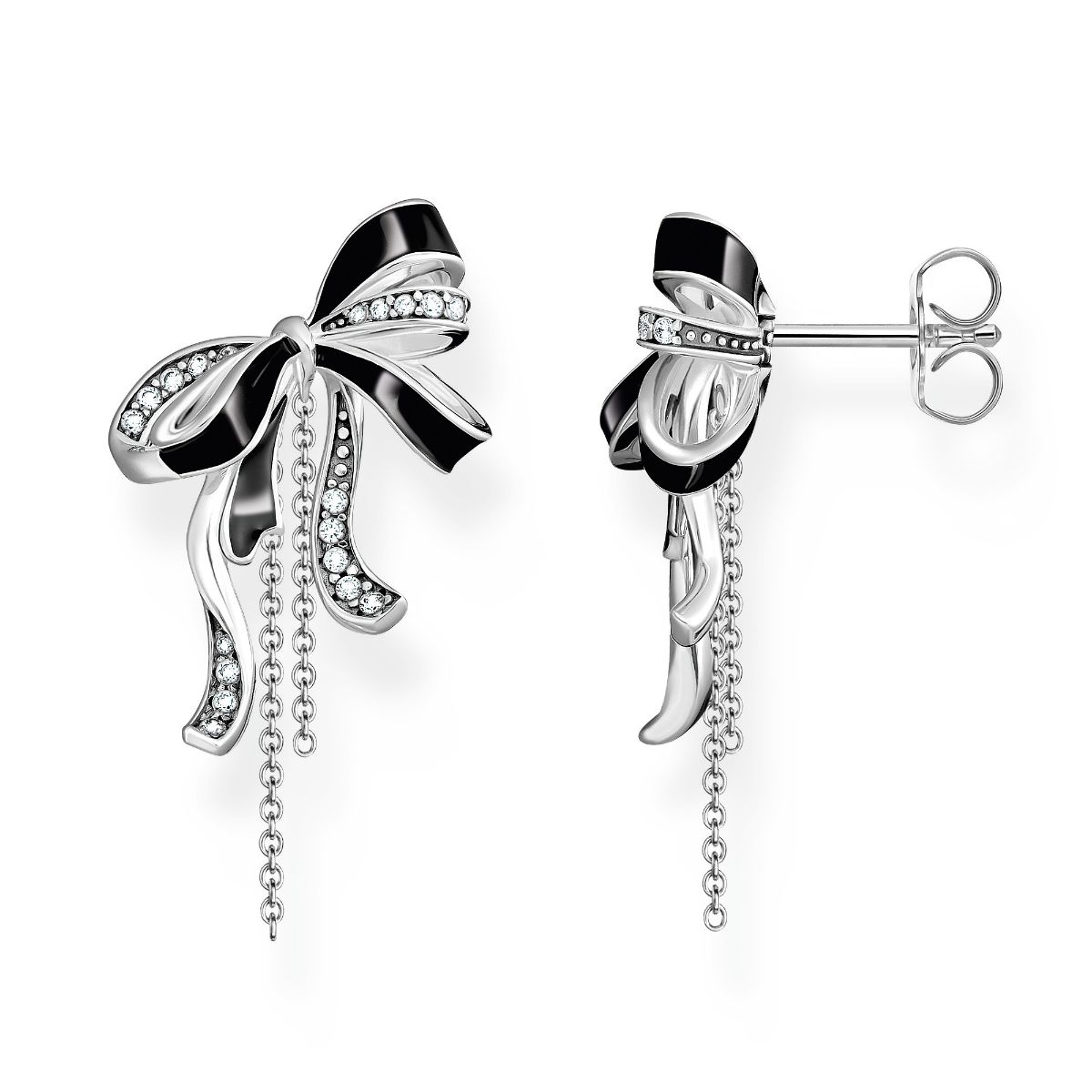 Thomas Sabo True Romance silver bow Lovely Romance earrings H2310-691-11