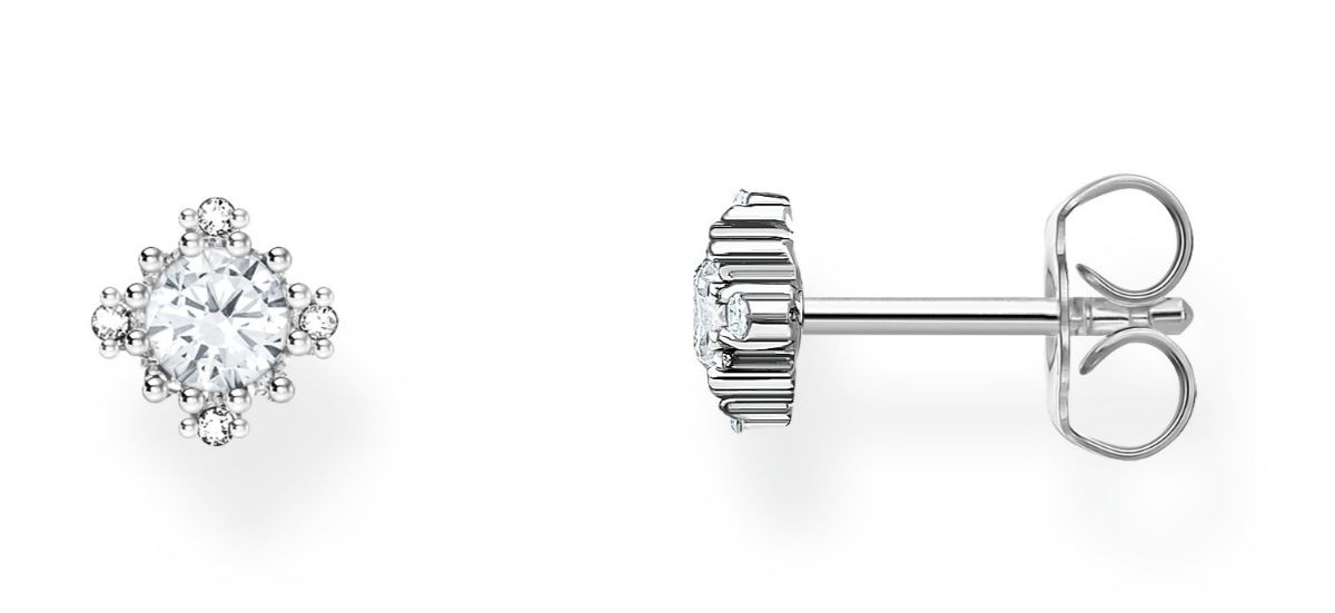 Thomas Sabo True Romance silver vintage white zirconia earrings H2311-051-14