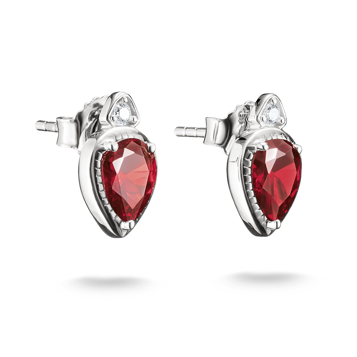 Thomas Sabo ELYNDRA red silver earrings 12 mm H2333-051-10