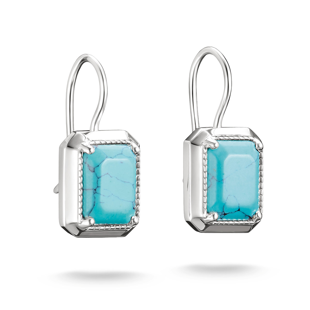Thomas Sabo ELYNDRA turquoise silver earrings 13.5 mm H2339-404-17