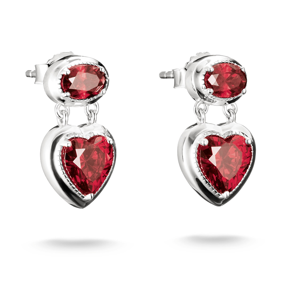 Thomas Sabo ELYNDRA red heart earrings 18 mm H2340-051-10